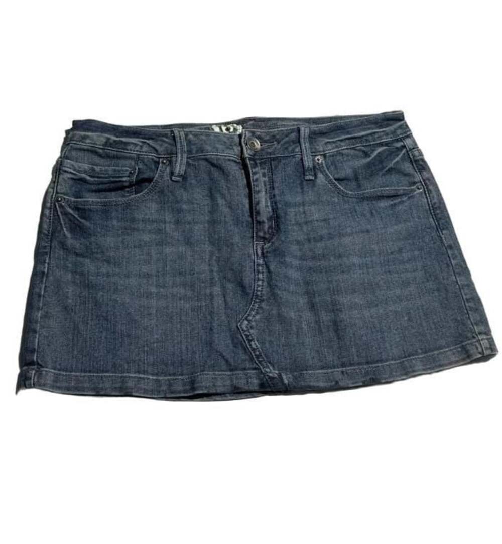 Bisou Bisou Y2K Low Rise Denim Mini Skirt Size 11